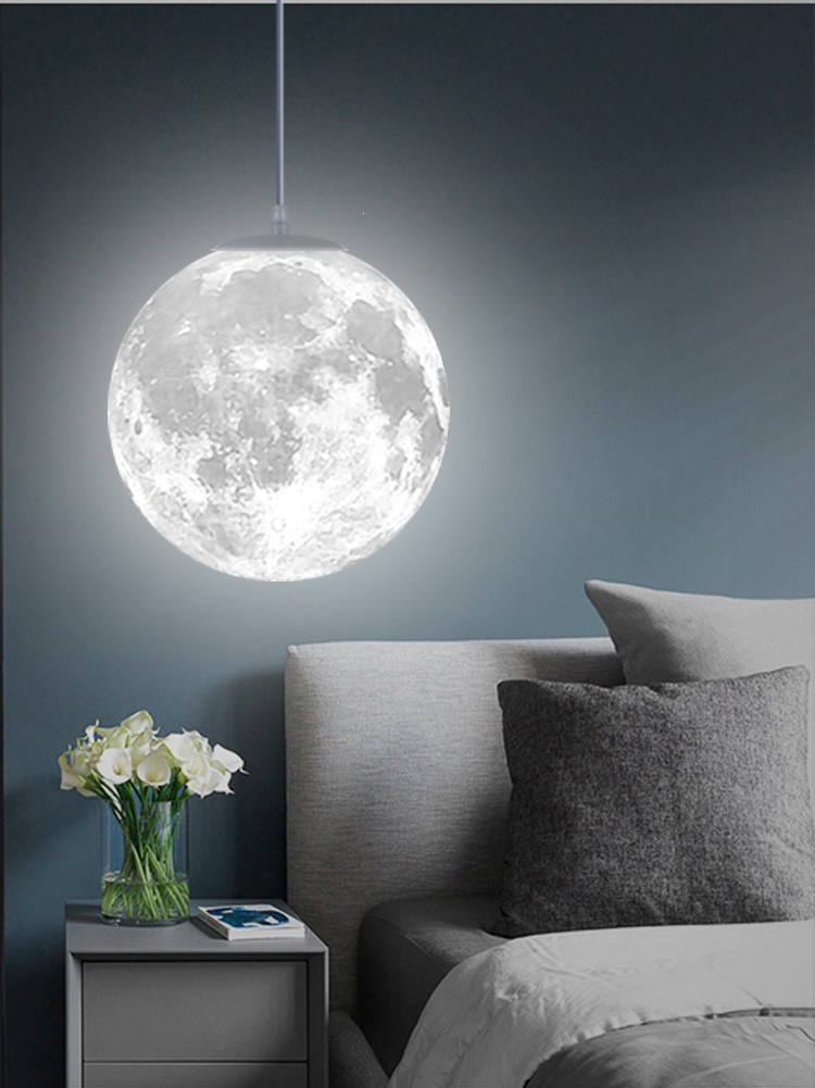 月球灯月亮灯行木星空餐厅阳台卧室店铺简约创意个性吊灯具