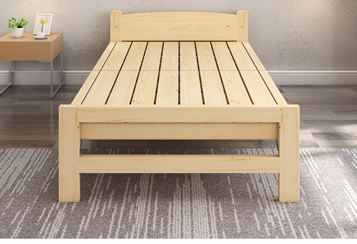 简约实木折叠床单人床家用成人经济型简易出租房床12双人午休床