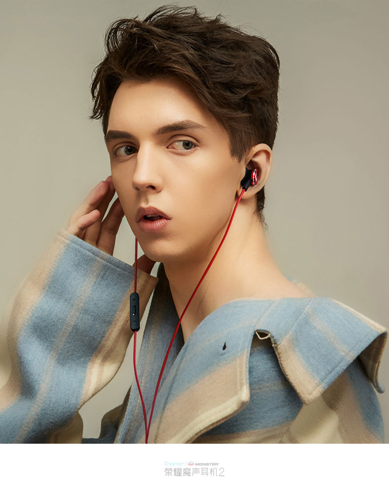 华为旗下荣耀am17魔声耳机2线控入耳式手机耳机耳塞通用耳机