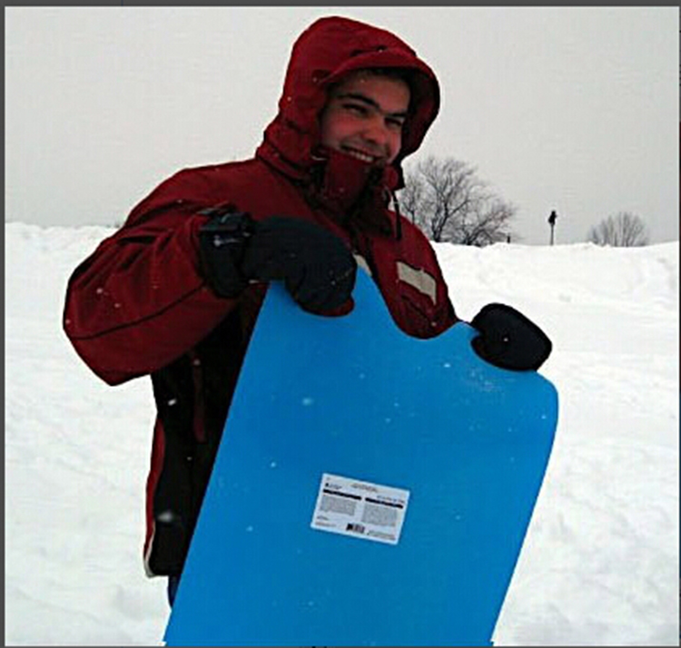 趣味滑雪毯 抗冻耐磨滑雪片滑滑冰片滑雪板pe料 蓝色