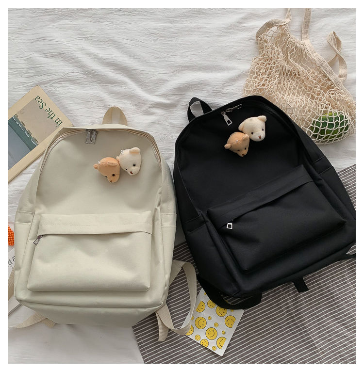 日系ins风卡通可爱少女书包 chic小清新软妹帆布双肩包女学生背包