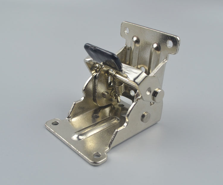 90度自锁折叠合页铰链炕桌不锈钢床椅子腿床家具腿冲压五金配件敬平