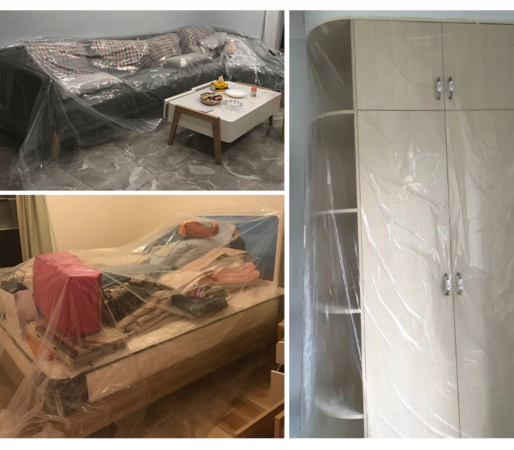 防尘布装修家具保护膜防尘膜塑料床罩沙发盖布遮盖家用遮尘防尘罩透明