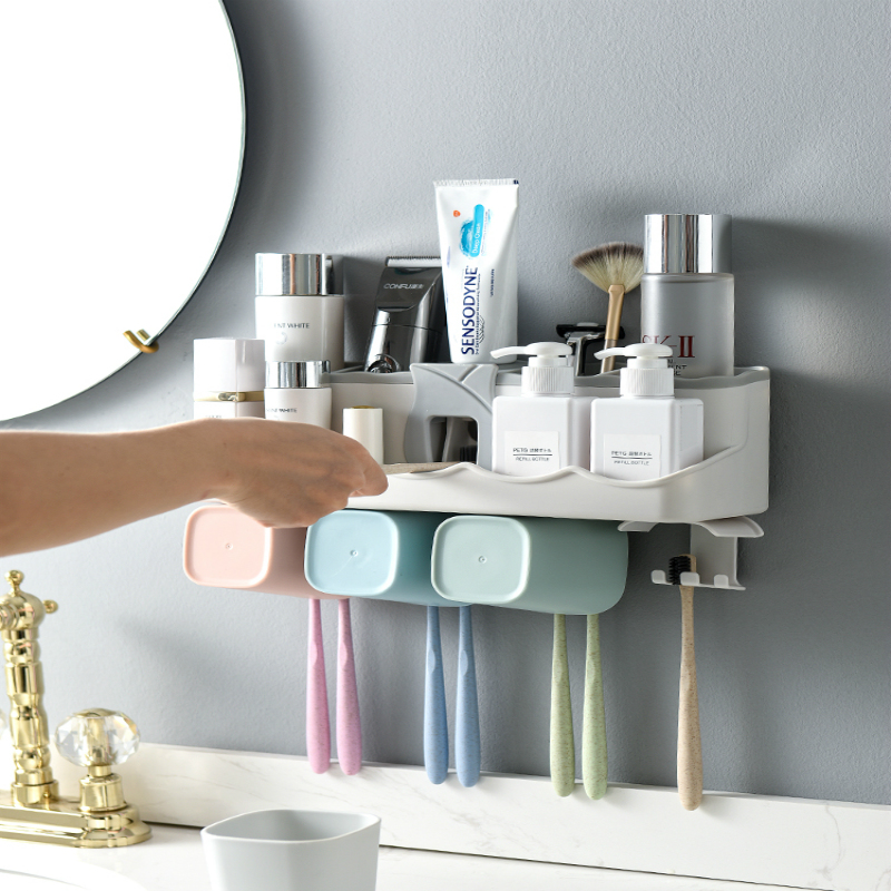 牙膏牙刷置物架免打孔自动挤牙膏神器刷牙神器挤牙膏挤压器牙膏器