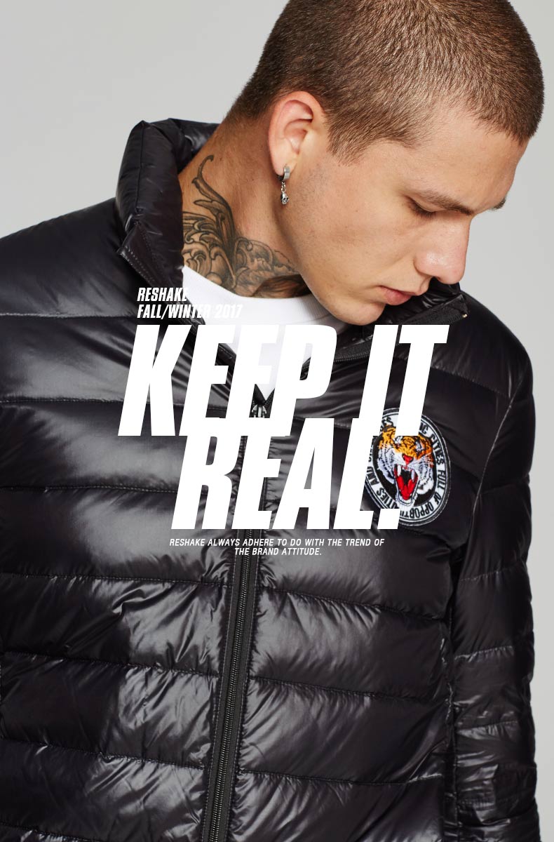 马克华菲潮牌预售reshake华菲型格2017冬男士潮流立领简