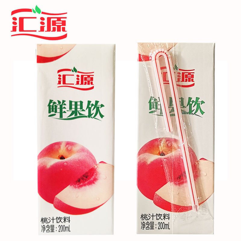 汇源果汁鲜果饮桃汁饮料200ml*1盒团购