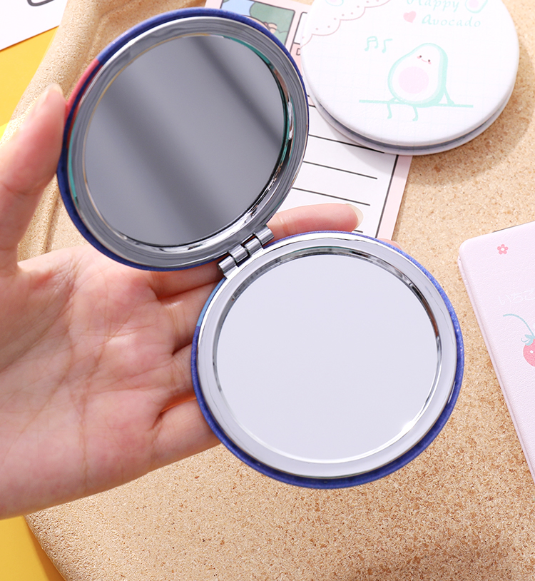 ins少女心折叠小镜子随身化妆镜小号卡通学生便携迷你手持双面镜