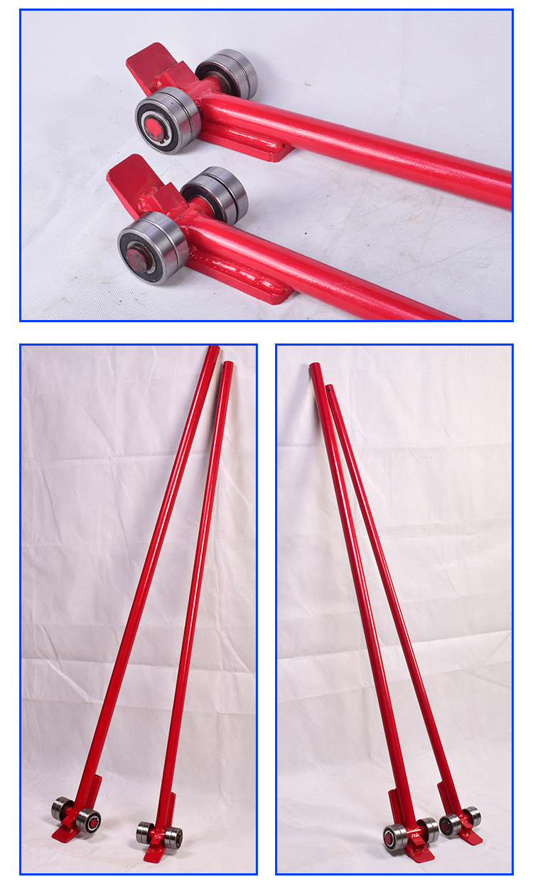 起重撬棒工具 起重轮子轴承撬棒撬棍撬杠3吨5吨重型带轮子轴承滑轮