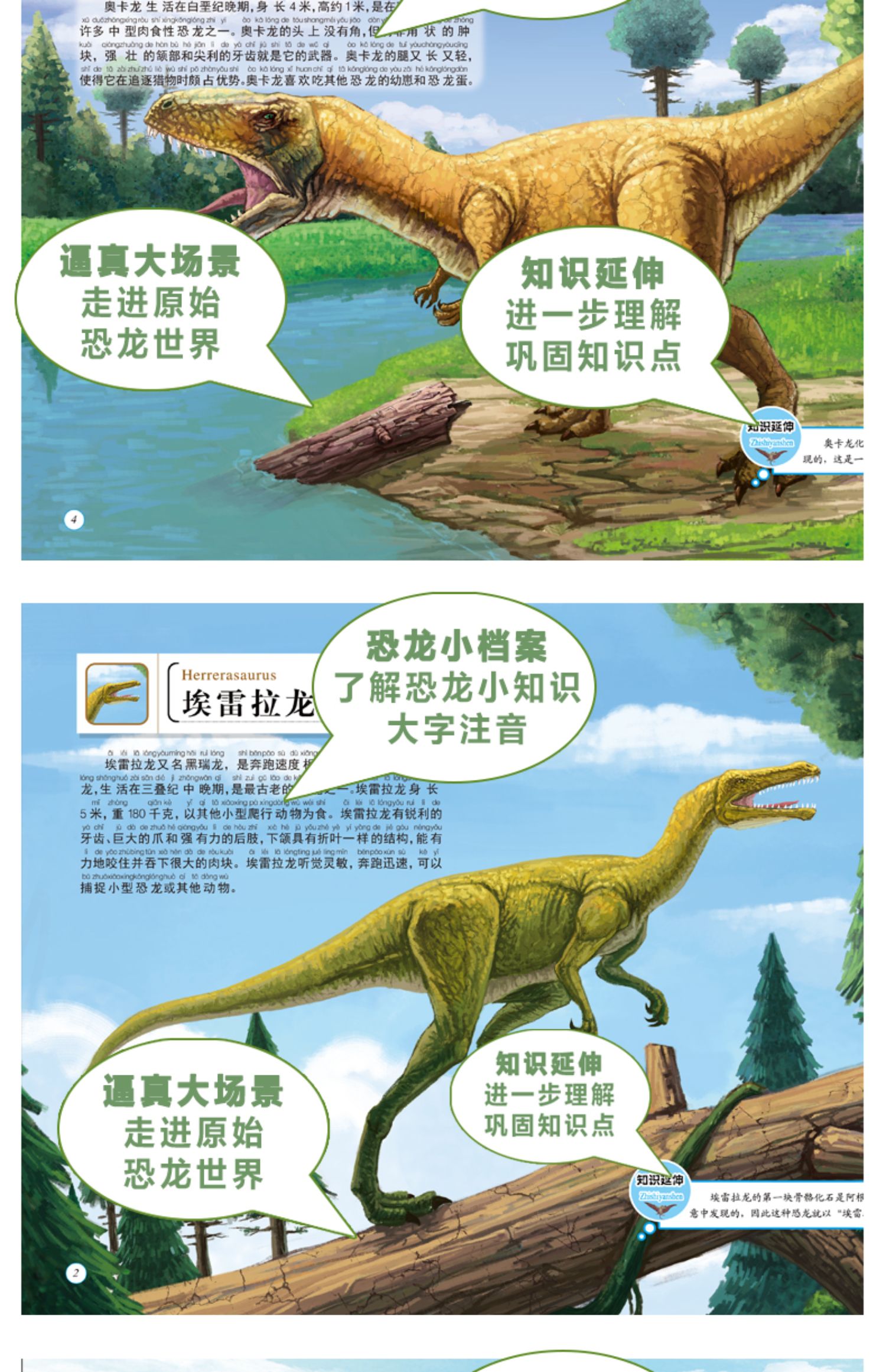 b恐龙王国探秘恐龙百科精装塑封动物世界大全图书注音版幼儿园硬壳