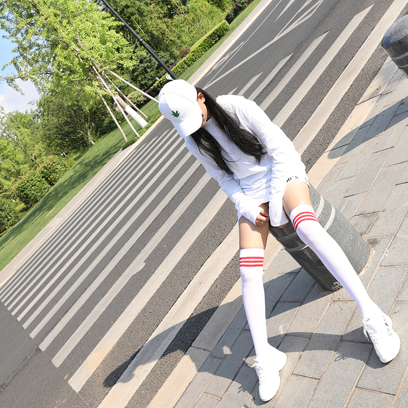 可莉允日系过膝袜中高筒长袜子女学生半截大腿袜韩国白肤色丝袜薄款