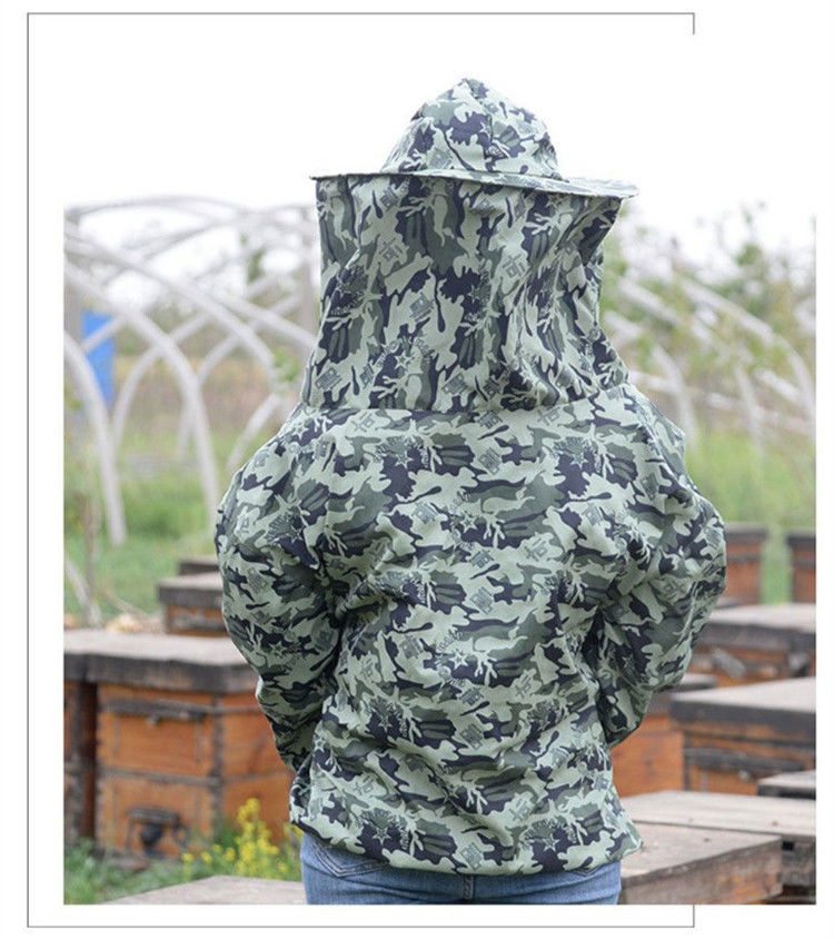 蜂衣防蜂衣蜜蜂防护服半身透气全套带帽子防蜂服养蜜蜂衣服防蜂服