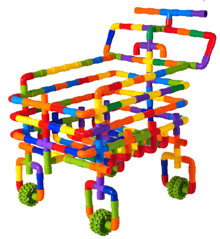 儿童拼装水管道积木拼接玩具组装3-6周岁7岁塑料拼插男孩子【价格