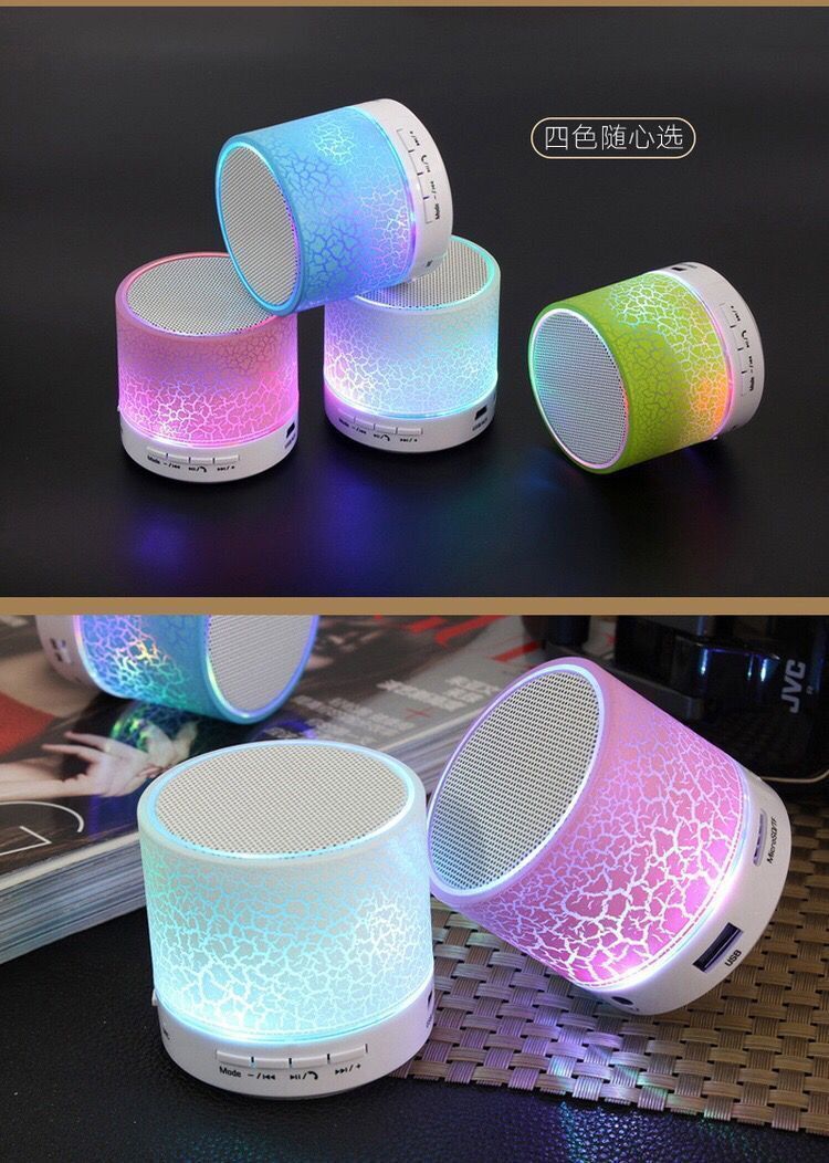 大音量七彩灯无线蓝牙音箱迷你小音响插卡车载低音炮音响u盘家用 底配