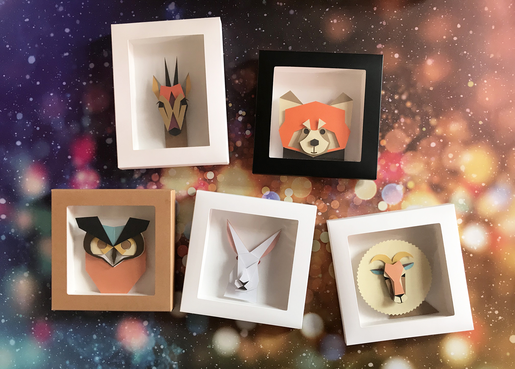 动物创意拼贴儿童学生手工制作材料包diy手作套装立体益智玩具 老虎