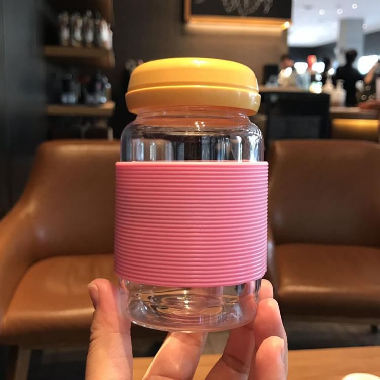 直筒加厚玻璃水杯防烫隔热硅胶套杯套防滑套耐热保温杯茶杯保护套665