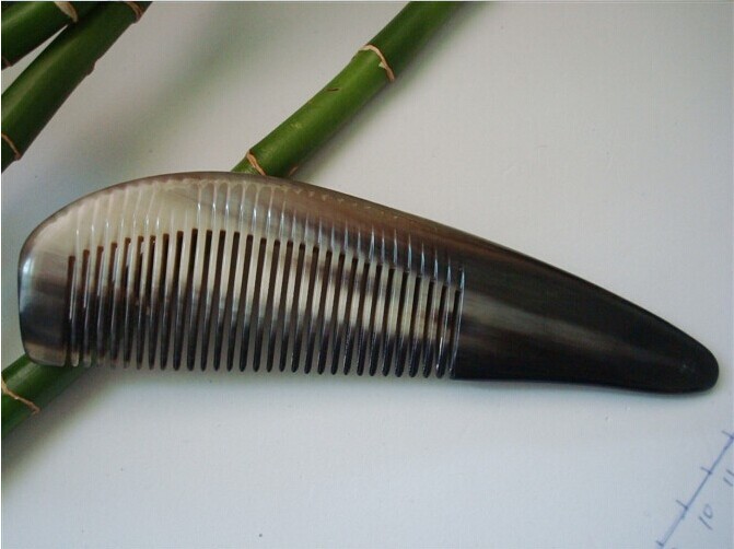 taqua牛角梳黑花梳天然手工角梳礼品健康牛角梳子送女友925厘米1617