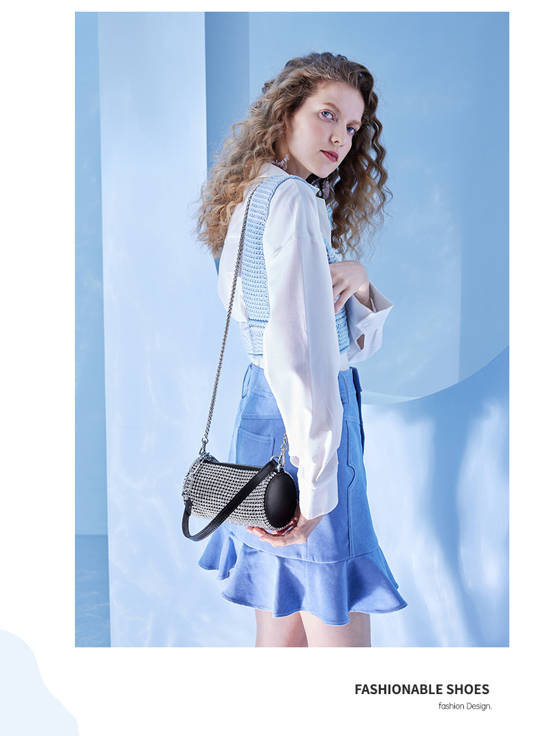 马克华菲女士单肩包791128041245 [蒋丽莎]马克华菲2021时尚手拎水钻