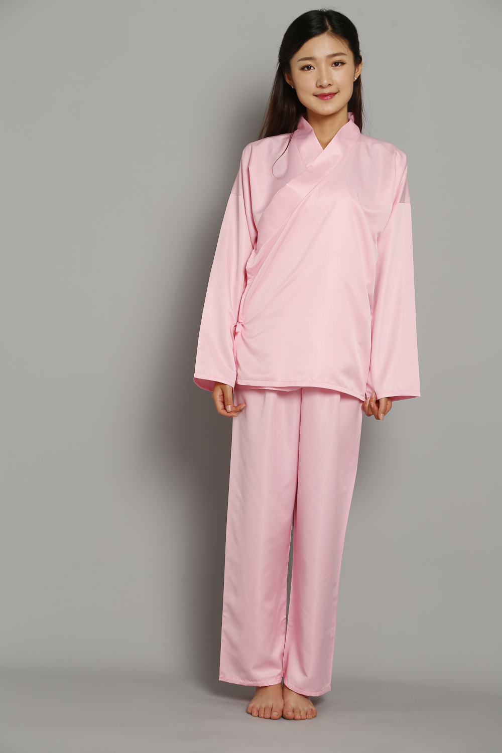 古装汉服中衣打底裤白色内衣寝衣睡衣男女襦裙贡缎套装里衣