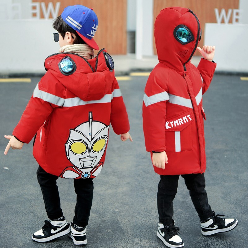 香忊 童装男童棉衣奥特曼棉衣2020冬季新款中大童男孩棉袄儿童棉服3