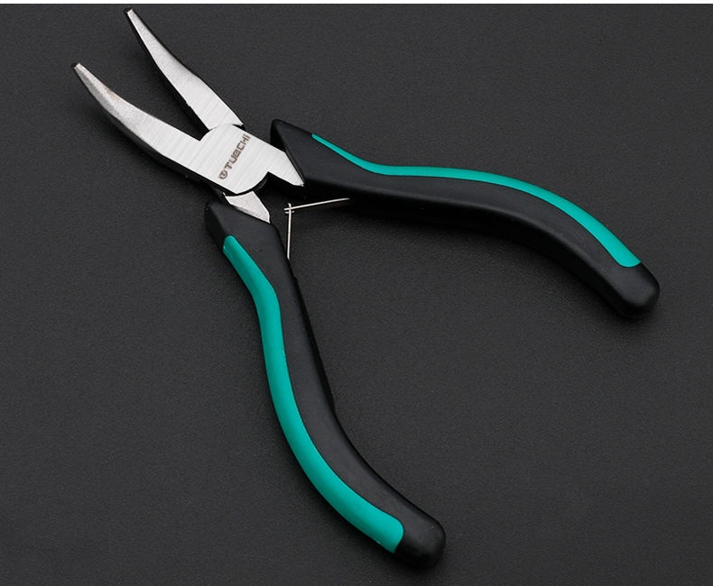 弯嘴钳无齿弯头钳手工diy工具弯咀钳无牙尖头剪线钳子45度歪头钳工业