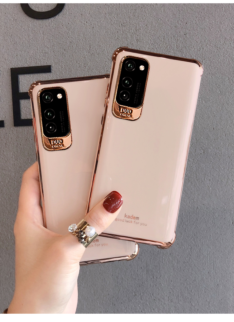 华为荣耀v30手机壳硅胶软壳全包防摔角ins冷淡风个性创意女真智力