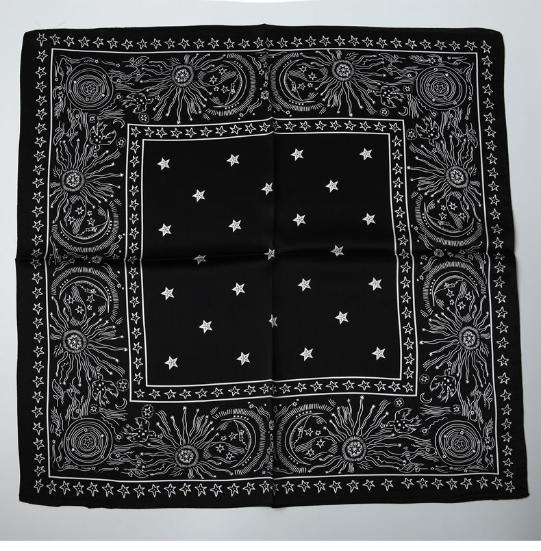 黑色腰果英伦男士真丝小方巾桑蚕丝围巾男女通用头巾小丝巾女职业男