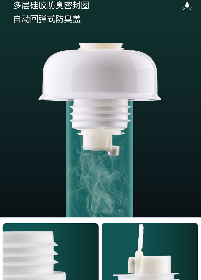 潜水艇厨房下水管防臭密封圈洗手盆排套下水管道封口盖防臭塞神器