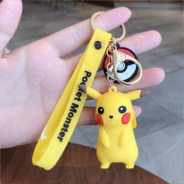 钥匙扣女可爱机器猫卡通动漫公仔汽车钥匙链圈挂件情侣礼物男款皮卡丘