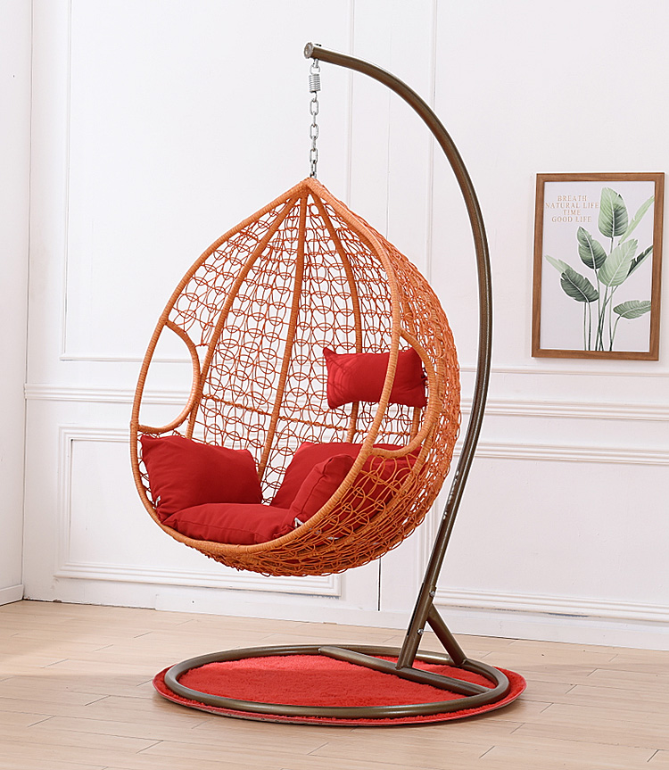 阳台吊床水滴吊篮藤编成人摇篮室内吊椅摇椅单人户外秋千鸟巢定制 全