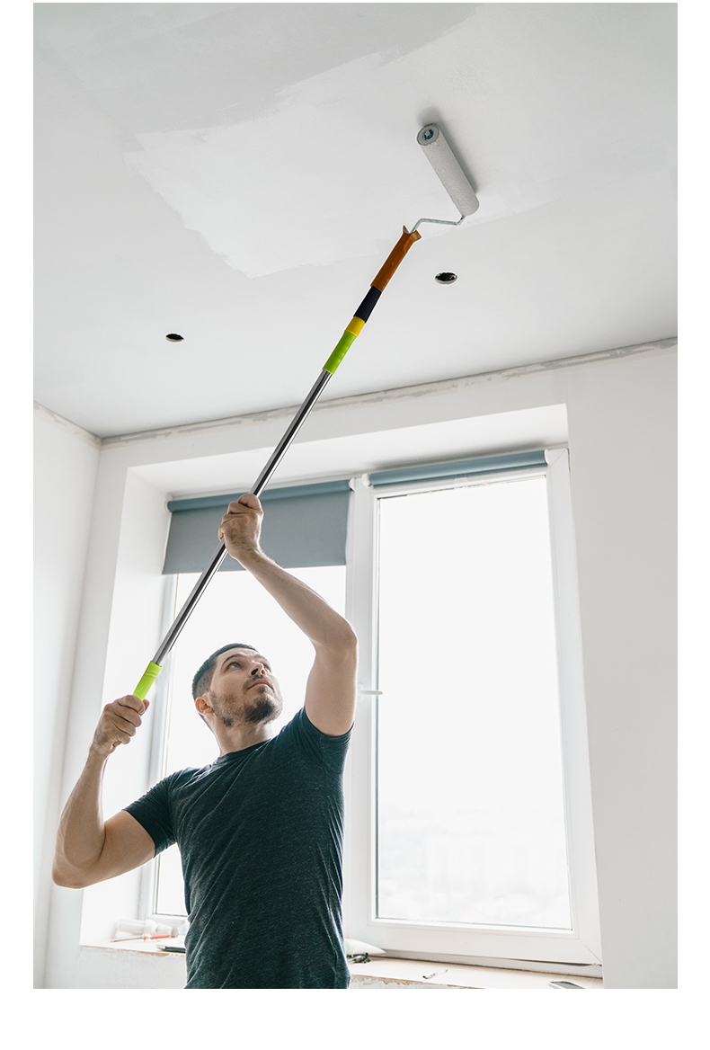 刷墙工具滚筒刷乳胶漆伸缩杆理线家加长刷漆滚子油漆刷涂料托盘毛刷