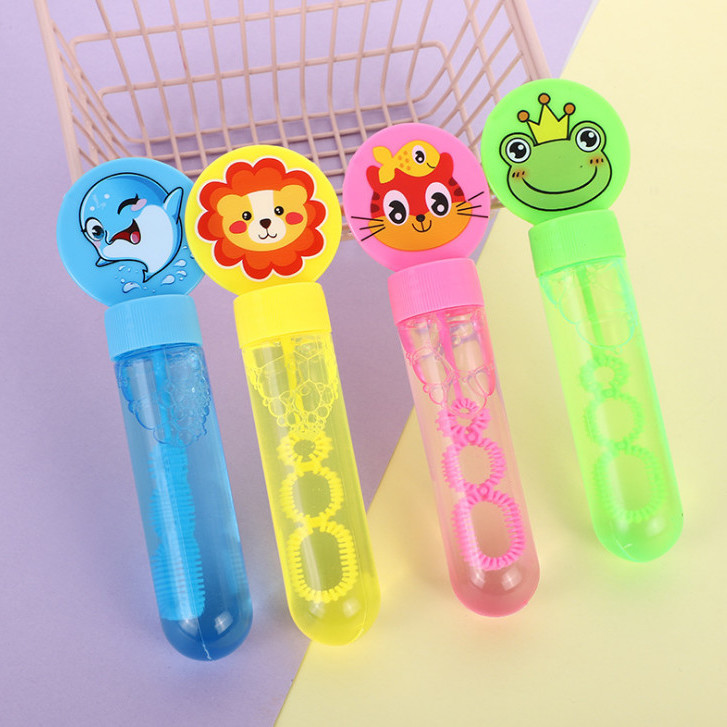 卡通泡泡棒儿童七彩泡泡水便携吹泡泡玩具地摊批发小礼品夏天玩具