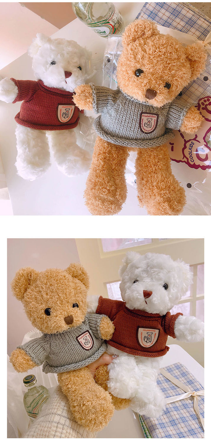封后韩国ins网红毛绒小熊玩偶公仔可爱超萌卷毛泰迪熊女朋友生日礼物