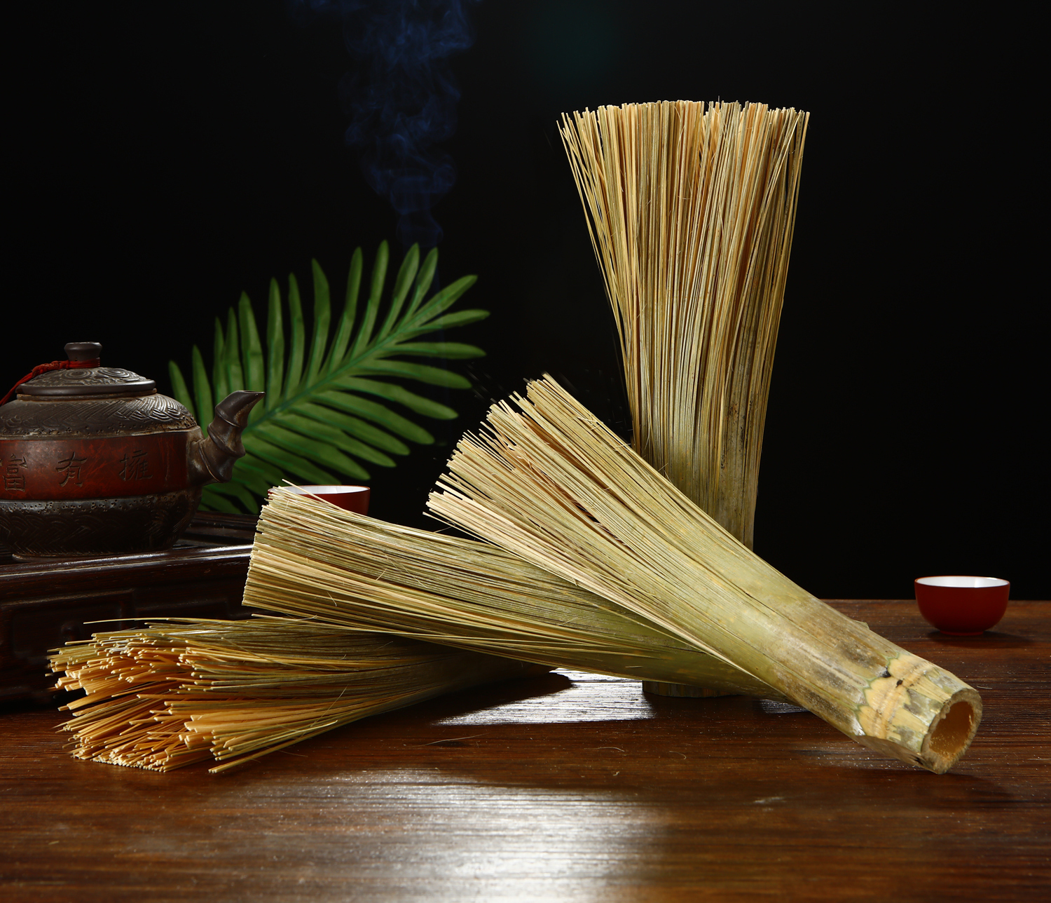 军绿色竹刷子一把28厘米左右手工天然竹刷洗锅洗碗厨房刷锅刷子竹子