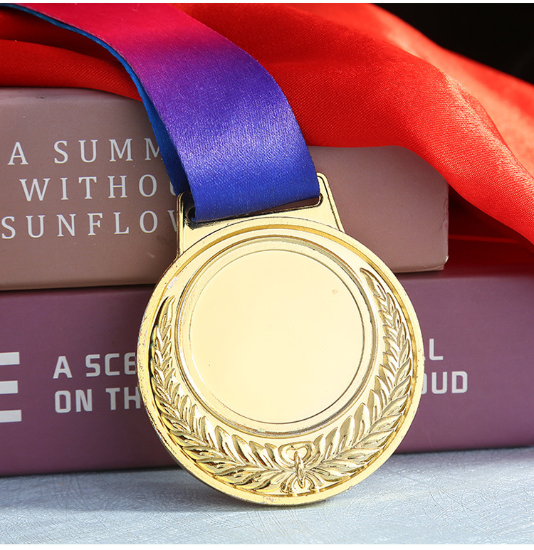 优佚新款冠亚季军奖牌定制高档运动会金属金银铜荣誉运动奖牌公司企业