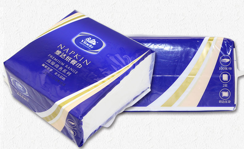 维达vinda餐巾纸餐厅酒店饭店商务生活用纸巾方巾100张x15包组合擦