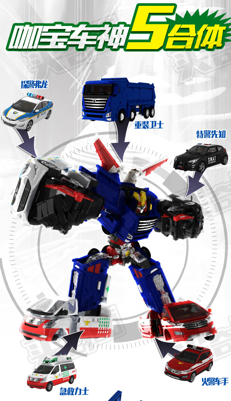 艾利图动漫周边【精英版】重装巨人 正版咖宝车神玩具变形汽车机器人