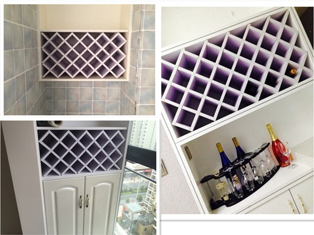 红酒格子菱形红酒架子酒柜酒格定制壁挂酒叉方格酒格特价包