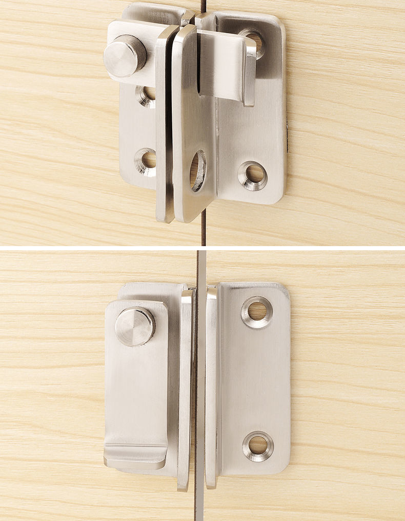 不锈钢加厚锁扣门扣挂锁老式门搭扣免打孔柜门防盗安全扣合页插销