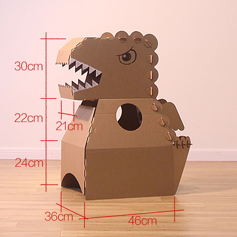 纸箱恐龙可穿模型制作幼儿园儿童手工diy玩具纸壳纸板同款