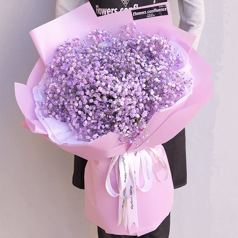 品牌特惠满天星干花花束礼盒送女友闺蜜朋友领导创意生日速递