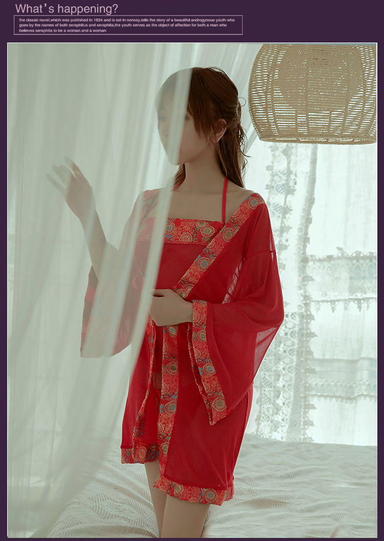 《古装汉服成人肚兜式情趣内衣维密激情女骚大码火辣性感透视装诱惑