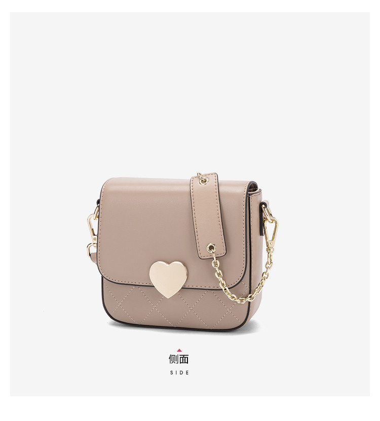 马克华菲爱心锁扣包新款女包简约单肩包手机包女式斜挎包