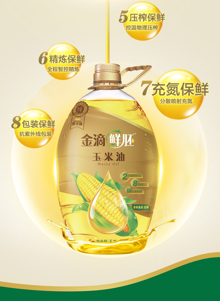 金龙鱼食用油 金龙鱼 金滴鲜胚玉米油5l【价格 图片 品牌 报价】-苏宁
