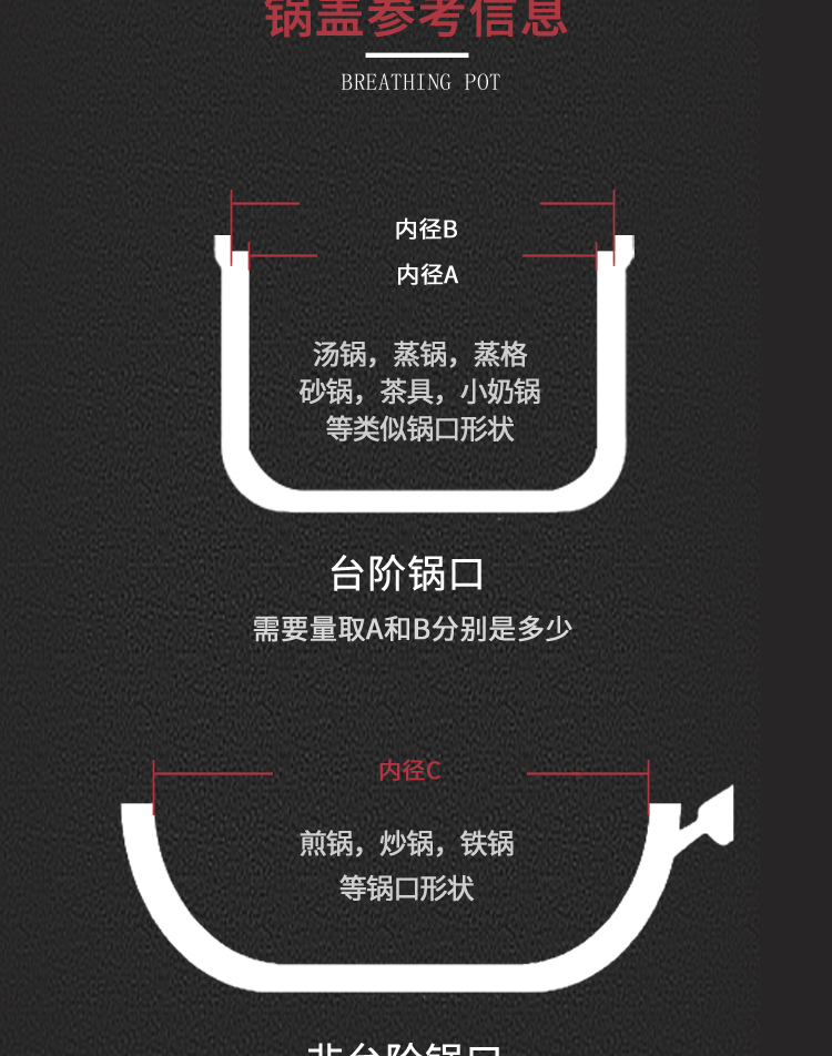 艺呈锅盖玻璃炒锅组合盖立式平底大小锅盖子炒菜大勺小电锅锅盖防爆