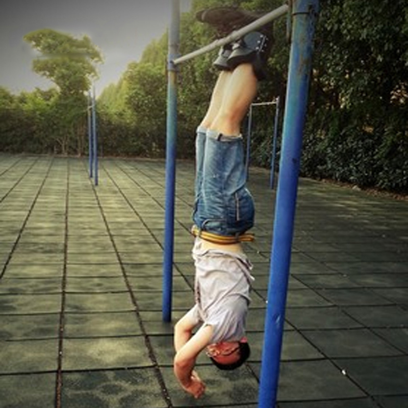 新春特价倒挂器脚套单杠倒立挂钩健身仰卧倒立运动倒吊机增高器 蓝色