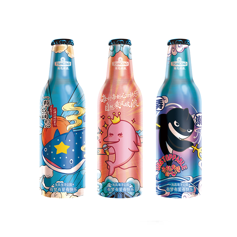 青岛啤酒(tsingtao)×海昌海洋公园跨界联名款 夏日限定 极地瓶355ml*