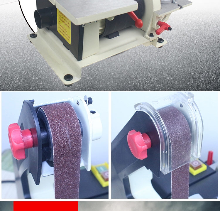 古达电磨/角磨机 砂带机小型台式拉丝机多功能电动磨刀机全铜木工打磨