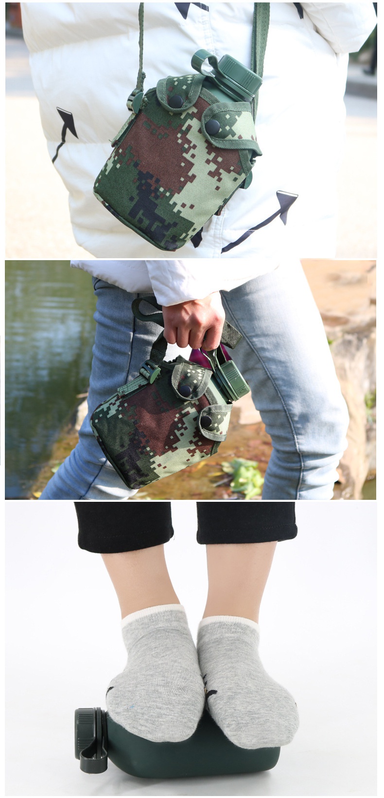 南京七禾陆军部队配发10水壶07新式迷彩水壶户外运动 武款【水壶 套子