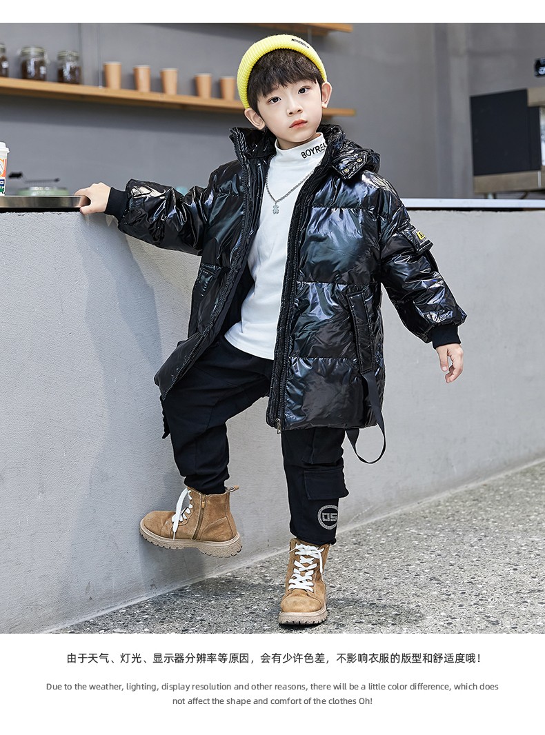 minanser男童羽绒服2021新款中大童加厚炫彩羽绒服313岁男孩冬装洋气
