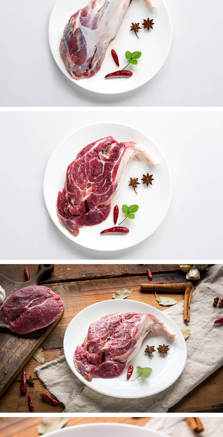 牛腱子肉牛腿肉烧卤新鲜牛肉食材青贮黄牛肉4斤装